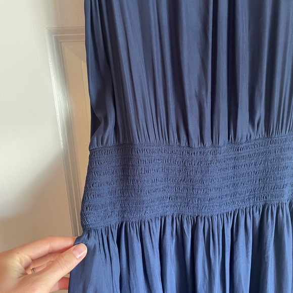 Remy Brook Silk Drop Waist Navy Blue Dress NWT - Picture 5 of 8